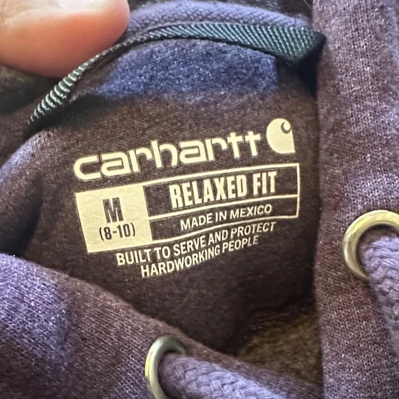 Carhartt Women's Dark Purple Hoodie - Picture 10 of 10